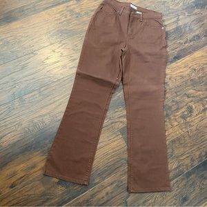 Denim And Co Brown Straight Leg Jeans